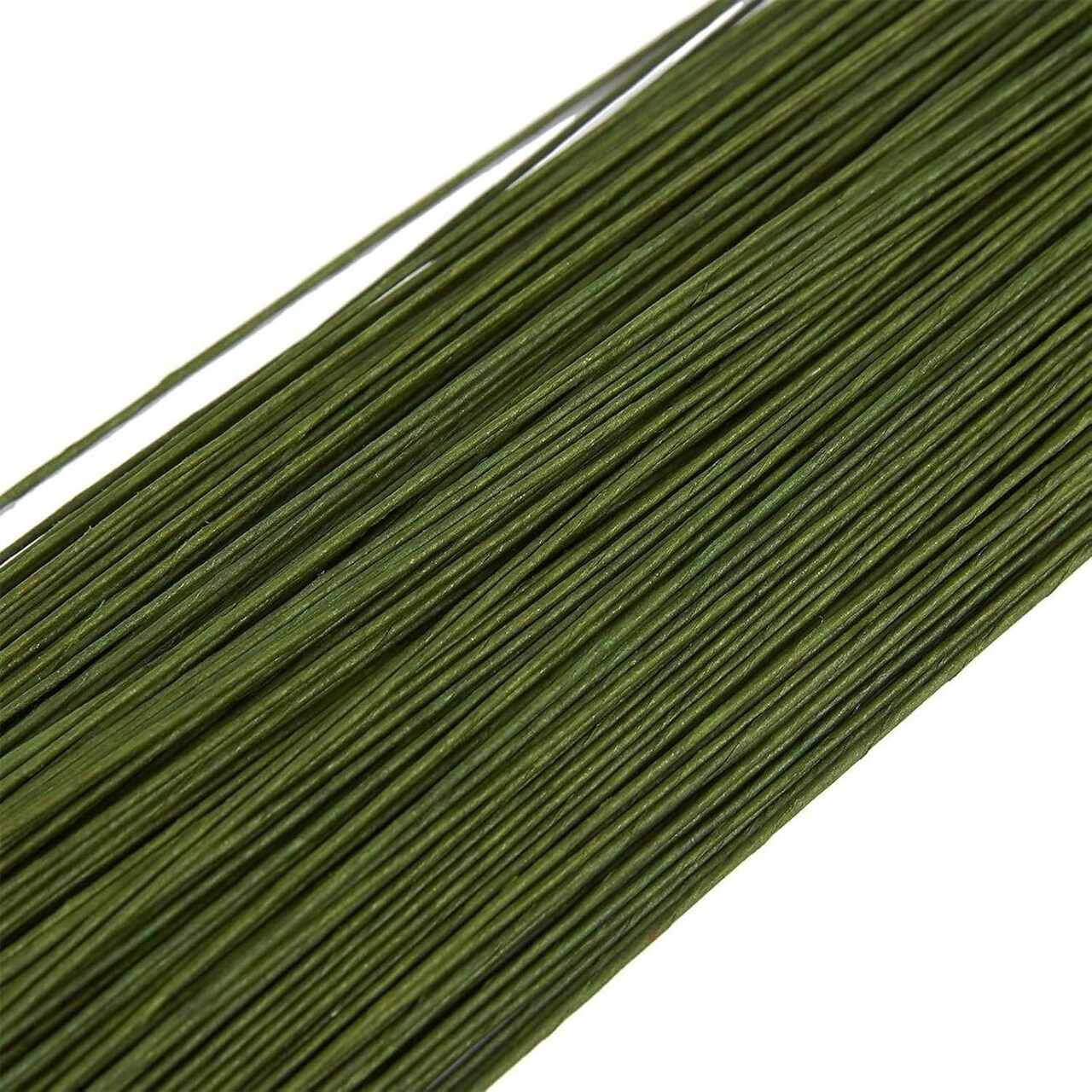 300-Pack 16-Inch 22-Gauge Green Floral Wire Stems – Precut, Flexible, and Bendable for Wreaths, Bouquets, and Floral Arrangements